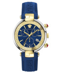 Versace Revive Roloi Xronogafos Batarias me Ble Dermatino Louraki VE2M00221