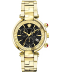 Versace Revive Roloi Xronogafos Batarias me Xruso Metalliko Brasele VE2M00621