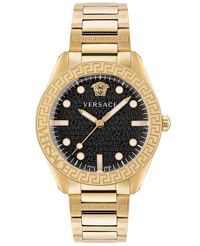 Versace Greca Dome Roloi Batarias me Xruso Metalliko Brasele VE2T00522