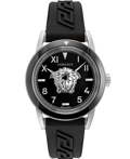 Versace V-Palazzo Roloi Batarias me Mavro Kaoutsouk Louraki VE2V00122