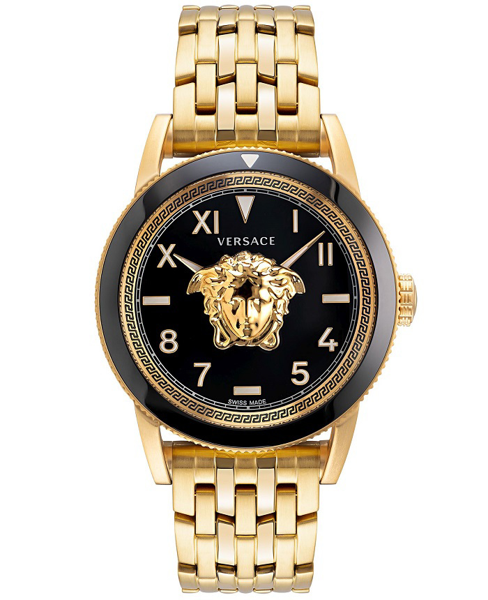 Versace V-Palazzo Roloi Batarias me Xruso Metalliko Brasele VE2V00322