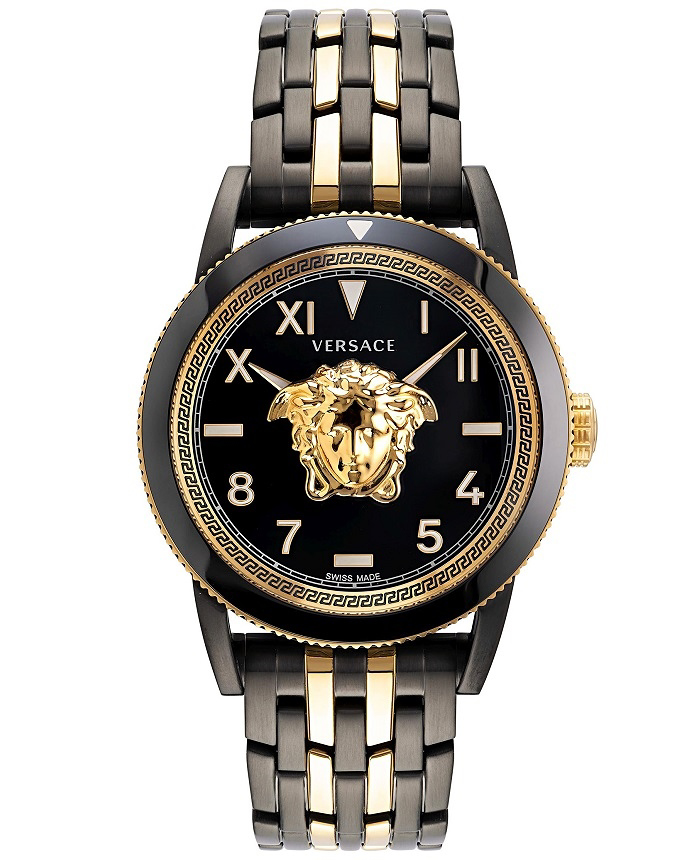 Versace V-Palazzo Roloi Batarias me Xruso / Mavro Metalliko Brasele VE2V00422