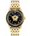 Versace V-Palazzo Diamonds Roloi Batarias me Xruso Metalliko Brasele VE2V00822