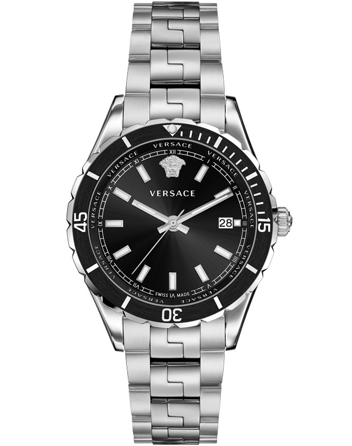 Versace Hellenyium Roloi Batarias me Asimi Metalliko Brasele VE3A00520