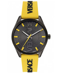 Versace V-Vertical Roloi Batarias me Kitrino Kaoutsouk LourakiVE3H00222