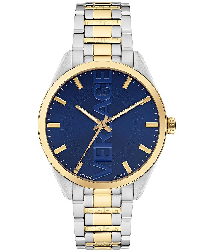 Versace V-Vertical Roloi Batarias me Xruso / Asimi  Metalliko Brasele VE3H00422