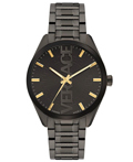 Versace V-Vertical Roloi Batarias me Mavro Metalliko Brasele VE3H00522