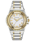 Versace Greca Reaction Roloi Batarias me Xruso / Asimi Metalliko Brasele VE3I00422