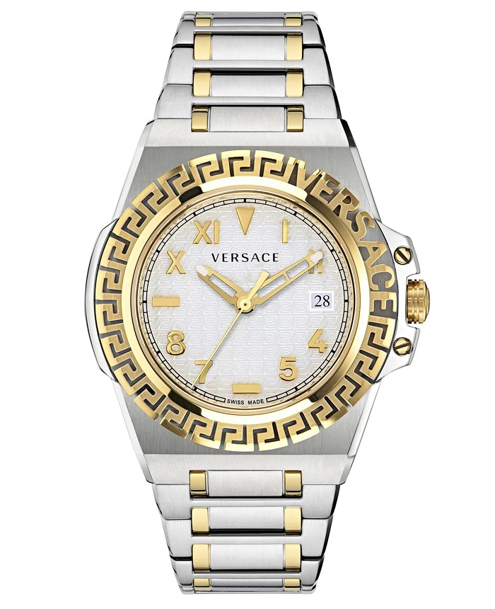 Versace Greca Reaction Roloi Batarias me Xruso / Asimi Metalliko Brasele VE3I00422