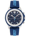 Versace Greca Action Roloi Xronogafos Batarias me Ble Kaoutsouk Louraki VE3J00122