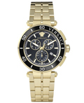 Versace Greca Roloi Xronogafos Batarias me Xruso Metalliko Brasele VE3L00522