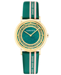 Versace New Generation Roloi Batarias me Prasino Dermatino Louraki VE3M00322