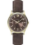 Versace Aiakos Roloi Batarias me Kafe Dermatino Louraki VE4A00320