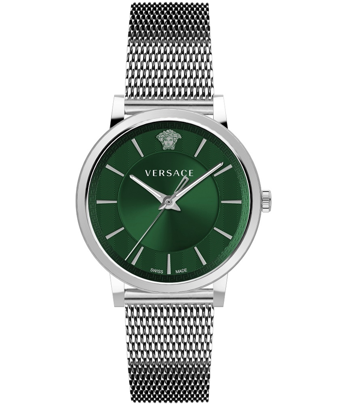 Versace V-Circle Roloi Batarias me Asimi Metalliko Brasele VE5A00620