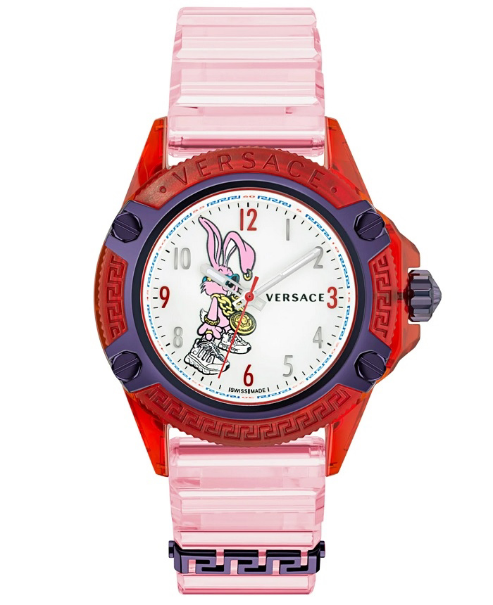 Versace Icon Active Roloi Batarias me Roz Kaoutsouk Louraki VE6E00523