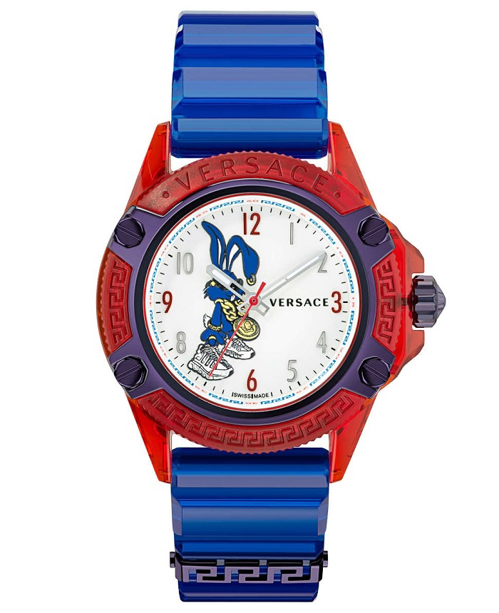 Versace Icon Active Roloi Batarias me Ble Kaoutsouk Louraki VE6E00623