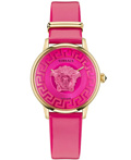Versace Medusa Alchemy Roloi Batarias me Roz Dermatino Louraki VE6F00323