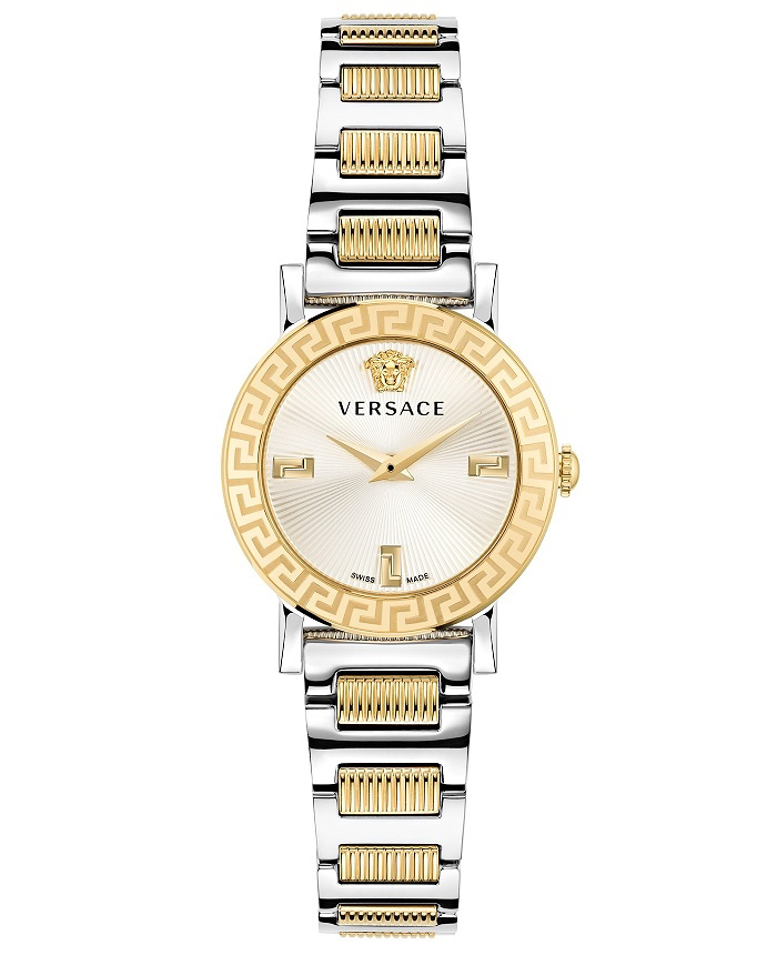 Versace Petit Roloi Batarias me Xruso / Asimi Metalliko Brasele VE6M00422