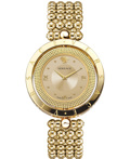 Versace Eon Roloi Batarias me Xruso Metalliko Brasele VE7901623