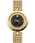 Versace Eon Roloi Batarias me Xruso Metalliko Brasele VE7901723