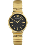 Versace V-Circle Roloi Batarias me Xruso Metalliko Brasele VE8104722
