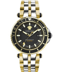 Versace V-Race Diver Roloi Batarias me Xruso / Asimi Metalliko Brasele VEAK00518
