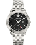 Versace Univers GMT Roloi Batarias me Asimi Metalliko Brasele VEBK00418