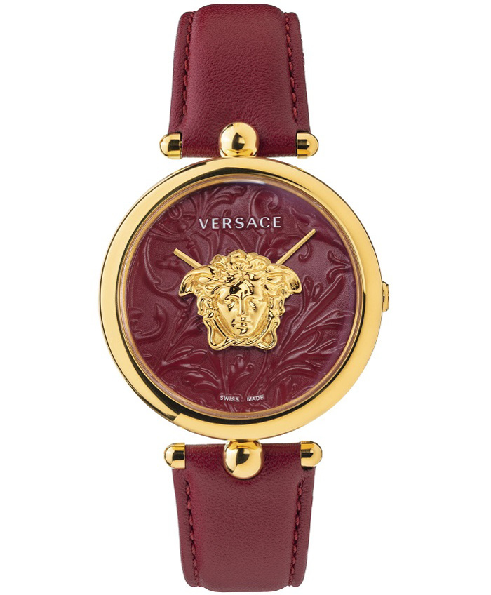 Versace Palazzo Roloi Batarias me Kokkino Dermatino Louraki VECO01520