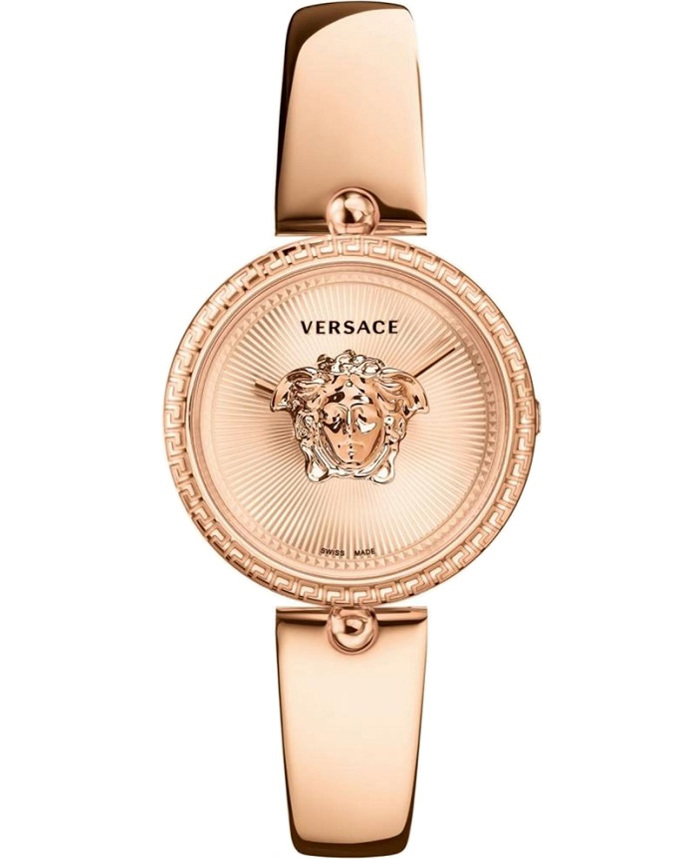 Versace Palazzo Empire Roloi Batarias me Roz Xruso  Metalliko Brasele VECQ00718