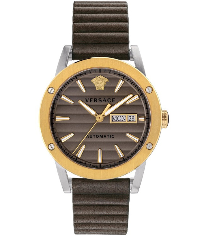 Versace Roloi Aftomato me Kafe Dermatino Louraki VEDX00219