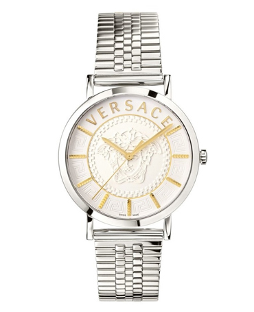 Versace V-Essential Ρολόι Μπαταρίας με Ασημί Μεταλλικό Μπρασελέ VEJ400421
