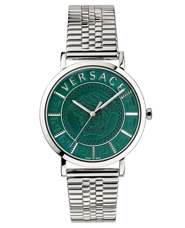 Versace V-Essential Ρολόι Μπαταρίας με Ασημί Μεταλλικό Μπρασελέ VEJ400921