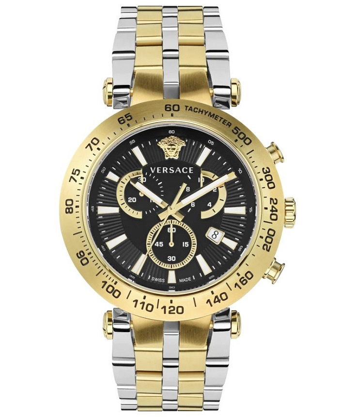 Versace Bold Roloi Xronogafos Batarias me Xruso / Asimi Metalliko Brasele VEJB00622