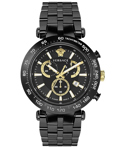 Versace Bold Roloi Xronogafos Batarias me Mavro Metalliko Brasele VEJB00722