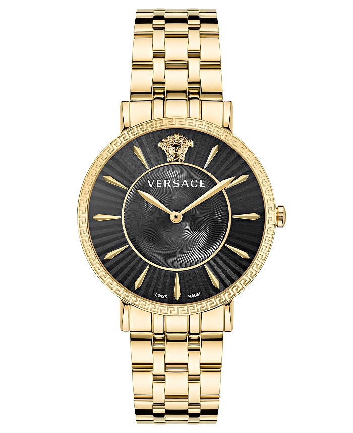 Versace V-Eternal Lady Roloi Batarias me Xruso Metalliko Brasele VEJL00722