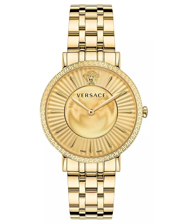 Versace V-Eternal Lady Roloi Batarias me Xruso Metalliko Brasele VEJL00822