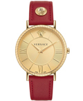 Versace V-Eternal Roloi Batarias me Kokkino Kaoutsouk Louraki VEKA00222