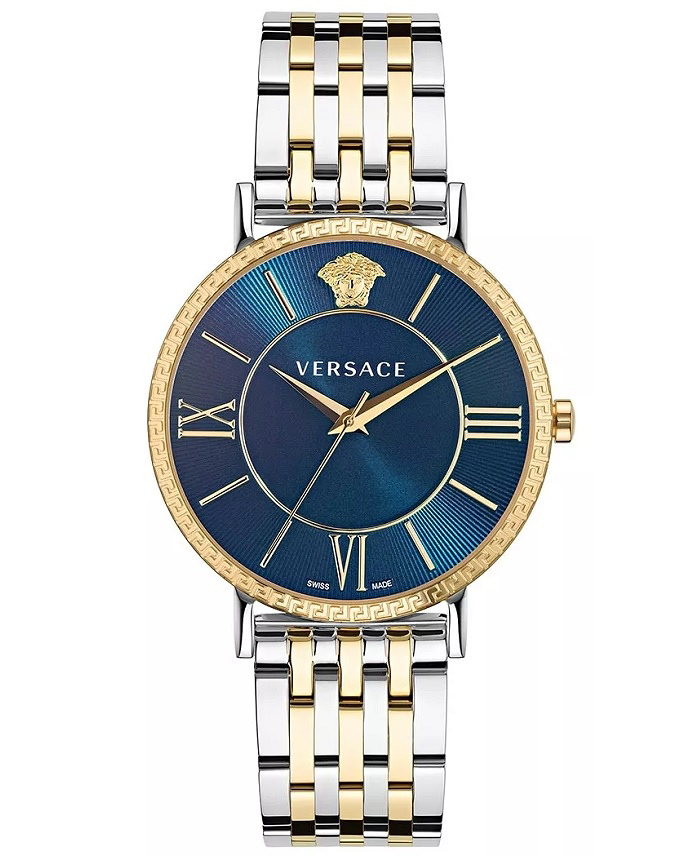 Versace V-Eternal Gent Roloi Batarias me Xruso / Asimi Metalliko Brasele VEKA00722