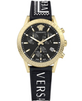 Versace Sport Tech Roloi Xronogafos Batarias me Mavro Kaoutsouk Louraki VEKB00422