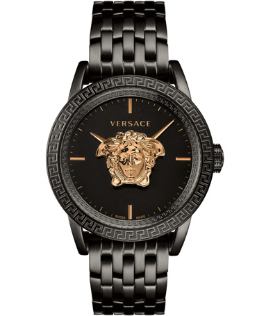 Versace Palazzo Empire Ρολόι Μπαταρίας με Μαύρο Μεταλλικό Μπρασελέ VERD00518