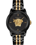Versace Palazzo Empire Roloi Batarias me Xruso / Mavro Metalliko Brasele VERD01119