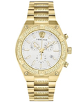 Versace Sporty Greca Roloi Xronogafos Batarias me Xruso Metalliko Brasele VESO00822