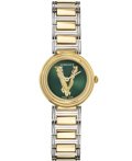 Versace V-Virtus Mini Roloi Batarias me Xruso / Asimi Metalliko Brasele VET300821