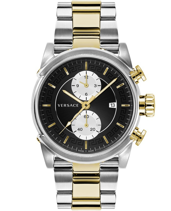 Versace Urban Roloi Xronogafos Batarias me Xruso / Asimi Metalliko Brasele VEV400519