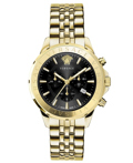 Versace Signature Roloi Xronogafos Batarias me Xruso Metalliko Brasele VEV602123