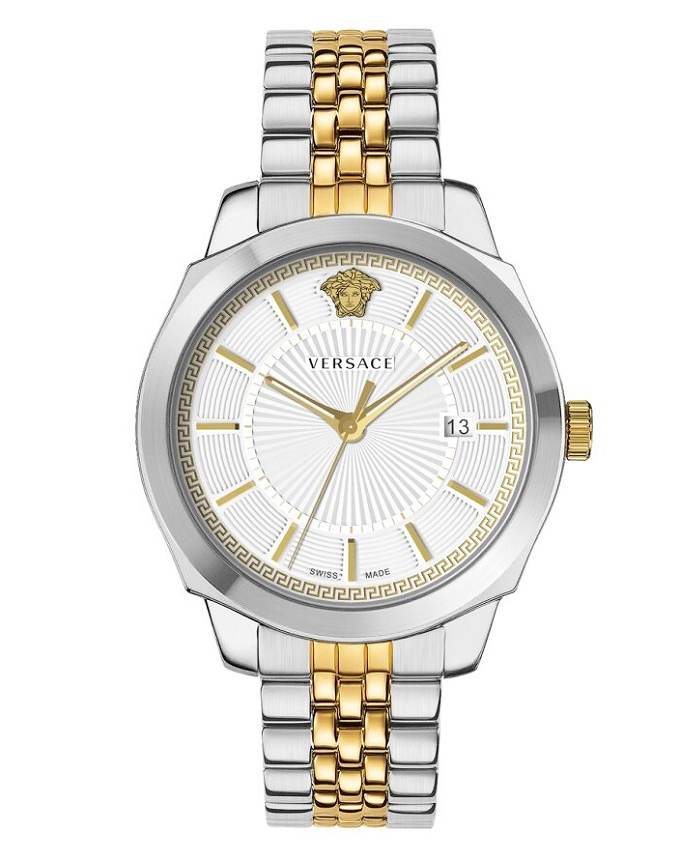 Versace Icon Classic Roloi Batarias me Xruso / Asimi Metalliko Brasele VEV901223