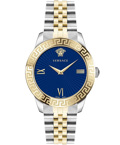 Versace Greca Roloi Batarias me Xruso / Asimi Metalliko Brasele VEVC00719