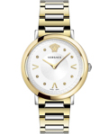 Versace Pop Chic Roloi Batarias me Xruso / Asimi Metalliko Brasele VEVD00519