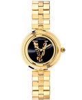 Versace Virtus Infinity Roloi Batarias me Xruso Metalliko Brasele VEZ400521