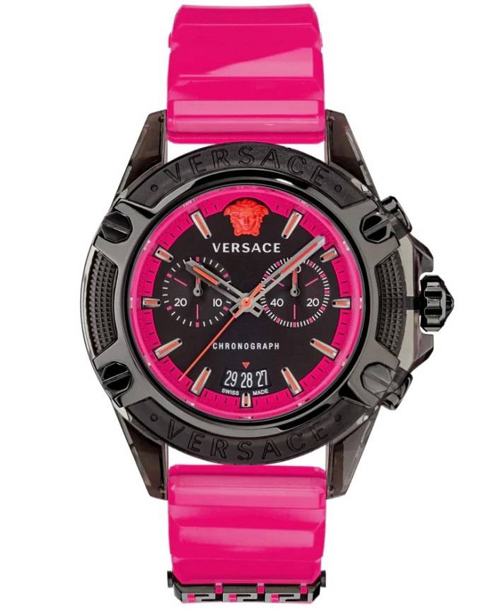 Versace Icon Active Roloi Xronogafos Batarias me Fouxia Kaoutsouk Louraki VEZ700221